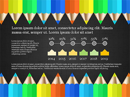 색깔 연필로보고, 슬라이드 15, 03631, 프레젠테이션 템플릿 — PoweredTemplate.com