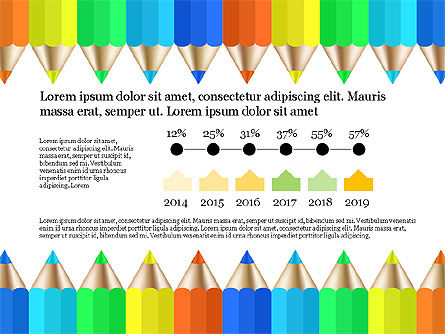 Report with Colored Pencils, Slide 7, 03631, Presentation Templates — PoweredTemplate.com