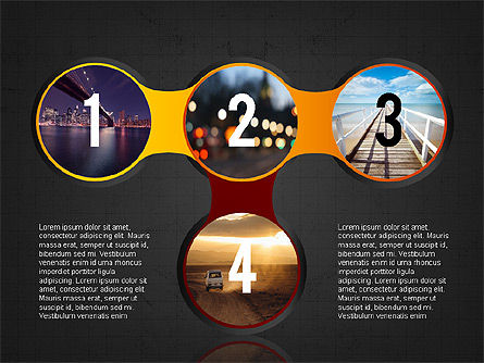 Les cercles et les chiffres, Diapositive 13, 03632, Formes — PoweredTemplate.com