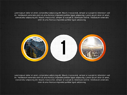 서클 및 숫자, 슬라이드 14, 03632, 모양 — PoweredTemplate.com