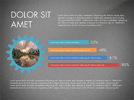 Cogwheels et options, Diapositive 13, 03637, Modèles de présentations — PoweredTemplate.com