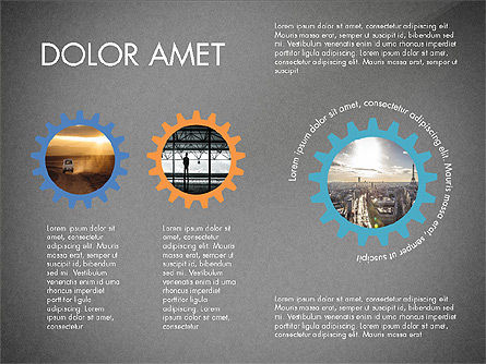 Cogwheels et options, Diapositive 14, 03637, Modèles de présentations — PoweredTemplate.com