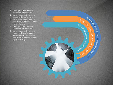 Cogwheels et options, Diapositive 16, 03637, Modèles de présentations — PoweredTemplate.com
