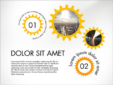 톱니 바퀴 및 옵션, 슬라이드 2, 03637, 프레젠테이션 템플릿 — PoweredTemplate.com