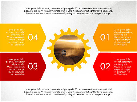 톱니 바퀴 및 옵션, 슬라이드 4, 03637, 프레젠테이션 템플릿 — PoweredTemplate.com