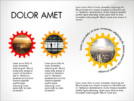 Cogwheels et options, Diapositive 6, 03637, Modèles de présentations — PoweredTemplate.com