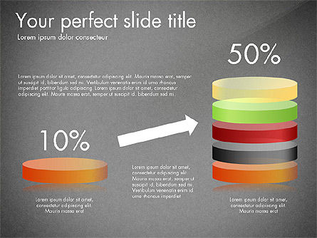 Tableau des barres de cylindre empilées, Diapositive 10, 03639, Graphiques — PoweredTemplate.com