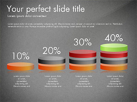 Tableau des barres de cylindre empilées, Diapositive 16, 03639, Graphiques — PoweredTemplate.com