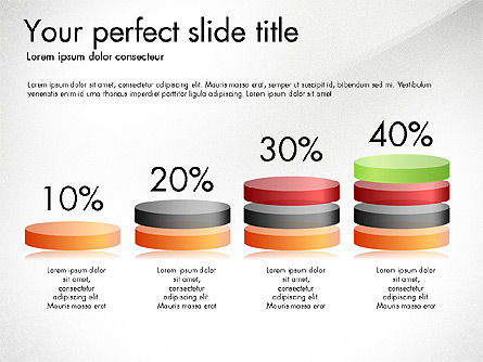 Tableau des barres de cylindre empilées, Diapositive 8, 03639, Graphiques — PoweredTemplate.com
