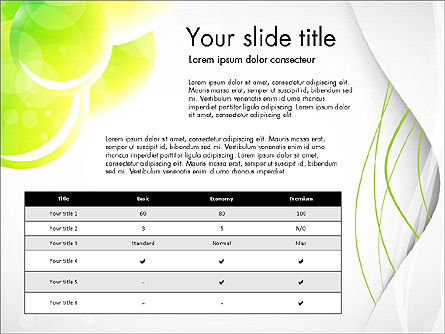 Presentación en Colores Verdes, Diapositiva 8, 03642, Plantillas de presentación — PoweredTemplate.com