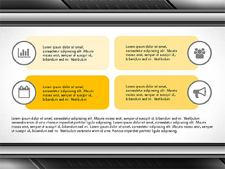 Icônes et boîtes de texte slide deck, Diapositive 10, 03643, Boîtes de texte — PoweredTemplate.com