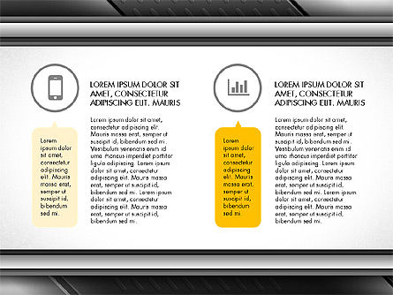 Icônes et boîtes de texte slide deck, Diapositive 11, 03643, Boîtes de texte — PoweredTemplate.com