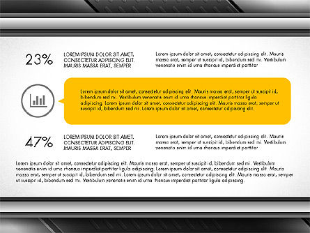 Icônes et boîtes de texte slide deck, Diapositive 14, 03643, Boîtes de texte — PoweredTemplate.com