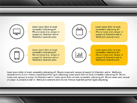Icônes et boîtes de texte slide deck, Diapositive 16, 03643, Boîtes de texte — PoweredTemplate.com