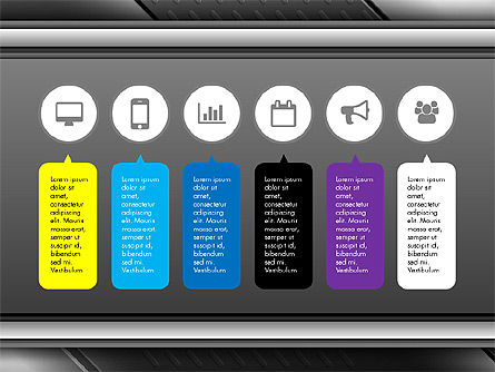 Icons e caixas de texto slide deck, Deslizar 7, 03643, Caixas de texto — PoweredTemplate.com