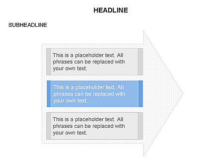 Flèche du processus d'ordre du jour, Diapositive 3, 03649, Schémas de procédés — PoweredTemplate.com