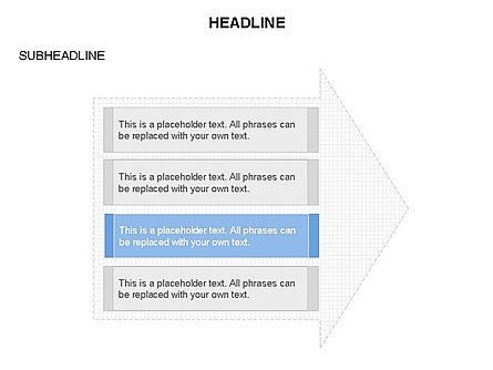 Flèche du processus d'ordre du jour, Diapositive 4, 03649, Schémas de procédés — PoweredTemplate.com