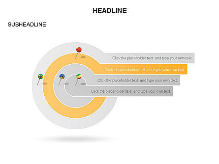 Cercles concentriques avec des étiquettes, Diapositive 20, 03657, Formes — PoweredTemplate.com