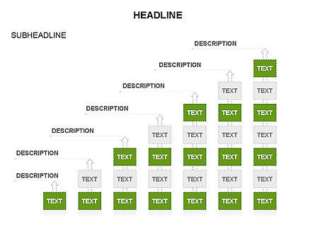 Schéma de processus empilé, Diapositive 21, 03666, Graphiques — PoweredTemplate.com