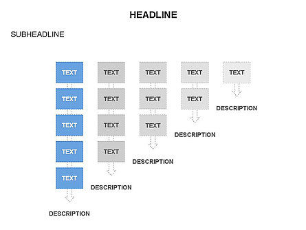 積み重ねられたプロセス図, スライド 33, 03666, グラフチャート — PoweredTemplate.com