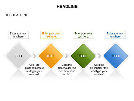 菱形の関係ステージのタイムライン, スライド 22, 03669, Timelines & Calendars — PoweredTemplate.com