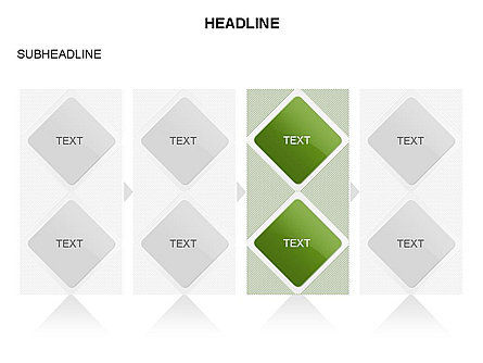 菱形の関係ステージのタイムライン, スライド 25, 03669, Timelines & Calendars — PoweredTemplate.com