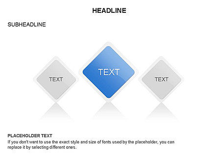 Rhombus Relationship Stages Timeline, Slide 3, 03669, Timelines & Calendars — PoweredTemplate.com