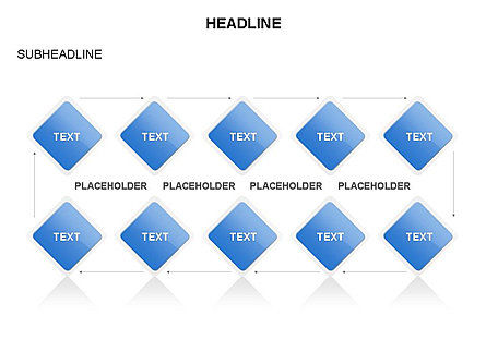 Rhombus Relationship Stages Timeline, Slide 34, 03669, Timelines & Calendars — PoweredTemplate.com