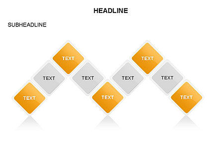 菱形の関係ステージのタイムライン, スライド 35, 03669, Timelines & Calendars — PoweredTemplate.com