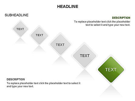 菱形の関係ステージのタイムライン, スライド 40, 03669, Timelines & Calendars — PoweredTemplate.com