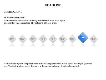 菱形の関係ステージのタイムライン, スライド 9, 03669, Timelines & Calendars — PoweredTemplate.com