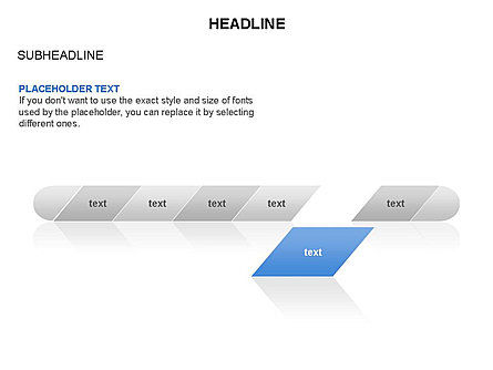 Striped and Tilted Timeline, Slide 22, 03671, Timelines & Calendars — PoweredTemplate.com