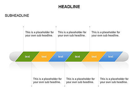 A righe e cronologia inclinato, Slide 24, 03671, Timelines & Calendars — PoweredTemplate.com
