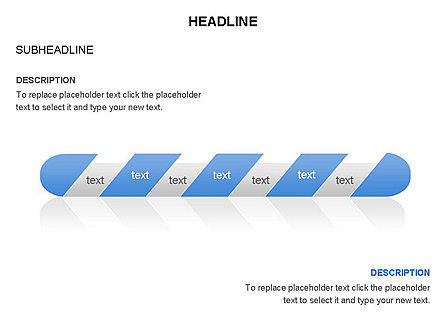 Striped and Tilted Timeline, Slide 30, 03671, Timelines & Calendars — PoweredTemplate.com