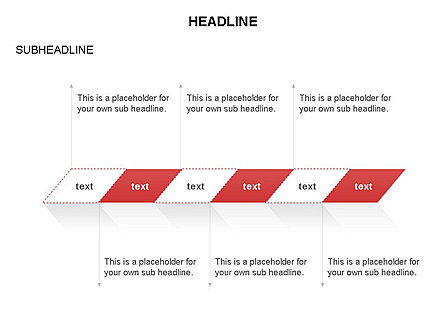 Striped and Tilted Timeline, Slide 36, 03671, Timelines & Calendars — PoweredTemplate.com