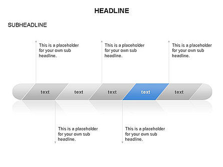 Línea de tiempo rayada e inclinada, Diapositiva 5, 03671, Timelines & Calendars — PoweredTemplate.com