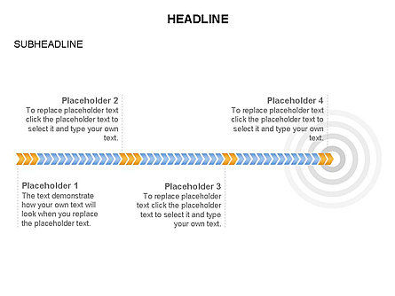 Línea de tiempo de objetivos, Diapositiva 17, 03677, Timelines & Calendars — PoweredTemplate.com