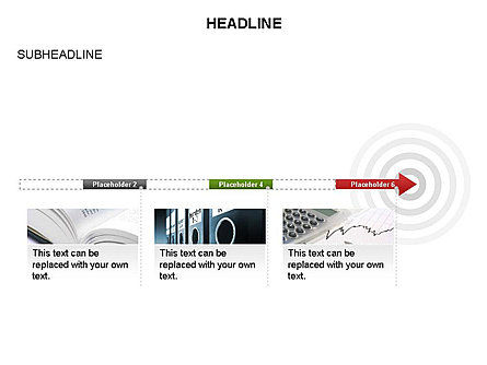 Línea de tiempo de objetivos, Diapositiva 18, 03677, Timelines & Calendars — PoweredTemplate.com