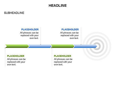 Línea de tiempo de objetivos, Diapositiva 30, 03677, Timelines & Calendars — PoweredTemplate.com