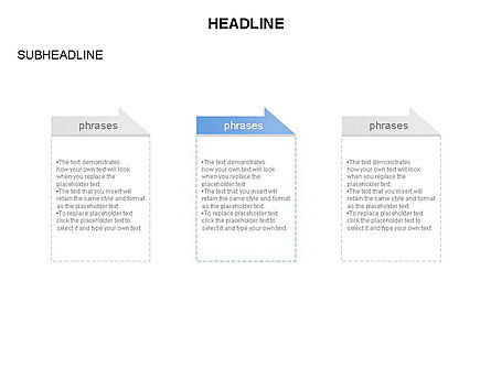 Process Text Blocks, Slide 3, 03683, Process Diagrams — PoweredTemplate.com