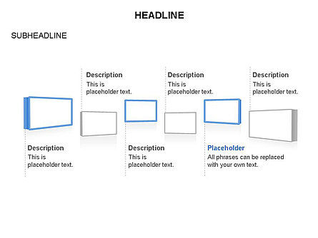 Timeline Text Blocks, Slide 10, 03686, Stage Diagrams — PoweredTemplate.com