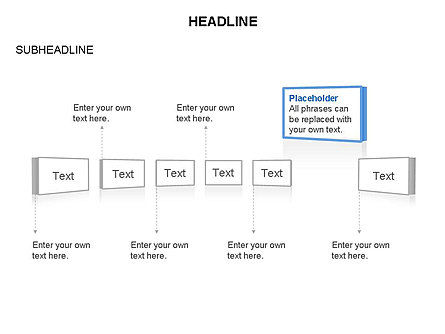 Timeline Text Blocks, Slide 11, 03686, Stage Diagrams — PoweredTemplate.com