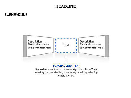 Blocchi di testo Timeline, Slide 13, 03686, Diagrammi Palco — PoweredTemplate.com