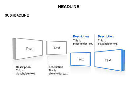 Timeline Text Blocks, Slide 14, 03686, Stage Diagrams — PoweredTemplate.com