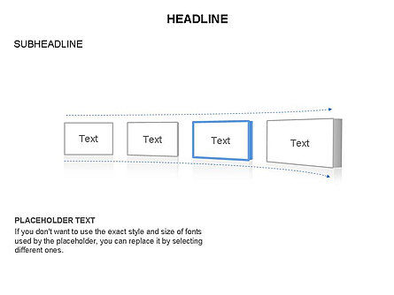 Timeline blocos de texto, Deslizar 16, 03686, Diagramas de Etapas — PoweredTemplate.com