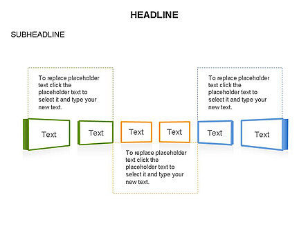 Timeline Text Blocks, Slide 17, 03686, Stage Diagrams — PoweredTemplate.com