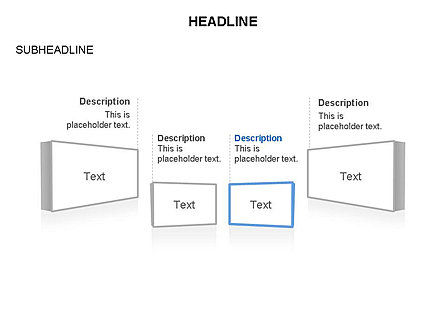 Timeline Text Blocks, Slide 19, 03686, Stage Diagrams — PoweredTemplate.com