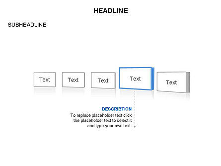 Timeline Text Blocks, Slide 21, 03686, Stage Diagrams — PoweredTemplate.com