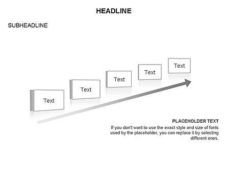 Timeline Text Blocks, Slide 22, 03686, Stage Diagrams — PoweredTemplate.com
