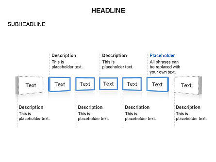 Timeline Text Blocks, Slide 24, 03686, Stage Diagrams — PoweredTemplate.com